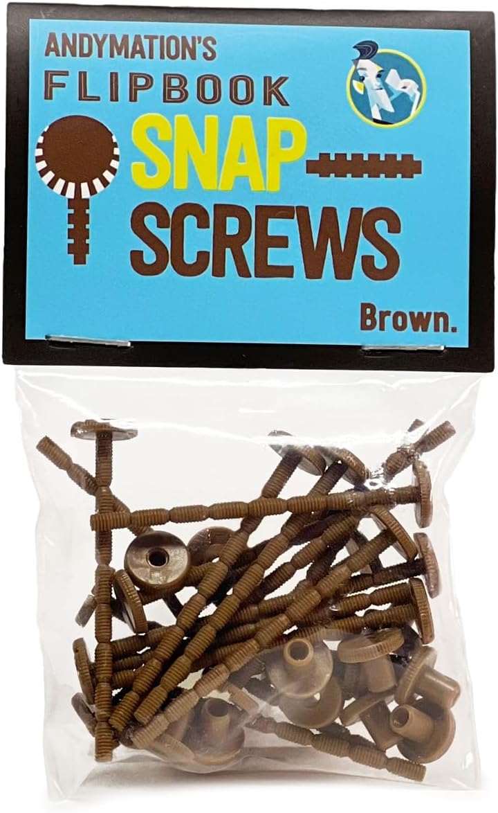 ANDYMATION Snap Screws, Brown - Image 1